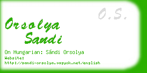 orsolya sandi business card